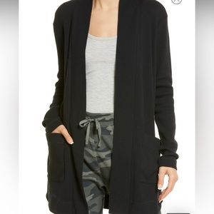 Splendid Waffle Open Cardigan